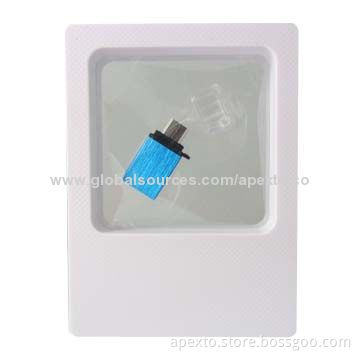 OTG USB Flash Drive with Swivel Design, 16 or 32GB Storage Capacity, Supports Password Protection